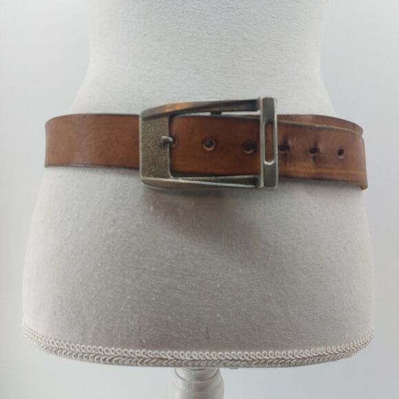 Benjo Valencia Accessories - Vintage Benjo Valencia Rare Modern Brown Leather Belt Fashion Patina Size 32